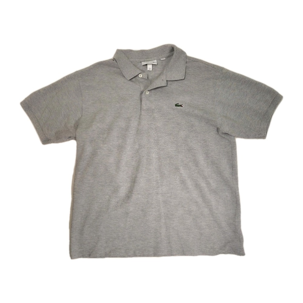 Lacoste Polo Shirt Classic Fit 100% Cotton Mens Large SS Gray Golf Athleisure